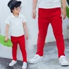 Bambini Ragazzi Pantaloni rossi neri Pantaloni elasticizzati per bambini Cotone Primavera Autunno 2020 Bambini Legging Jeans per 2 3 4 5 6 7 8 9 10 anni LJ201019