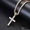 Lüks kolye tasarımcı mücevher elmas zincir olmayan gümüş kolyeler buzlu tenis bükülme zincirleri hip hop Küba bağlantısı altın çapraz kolyeler kadınlar için moda