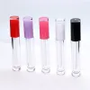 5ml 클리어 립글로스 튜브 커다란 브러시가있는 재충전 가능한 병 지팡이 립스틱 튜브 발 응용 프로그램 여성용 화장품 DIY 메이크업 LLF13007