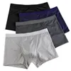 Men Underwear Solid Color Ice Silk Hollow Mesh Breathable Men's Panties Comfortable U-Convex Plus Size Seamless Boxer Shorts280q