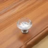 30mm Diamond Crystal Deurknoppen Glas Lade Knoppen Keukenkast Meubels Slingerknop Schroef Handgrepen en Trekt RRA3679