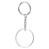 Keychains 25st Acrylic Clear Circle Discs and Key Chains Round Keychain Toms for DIY Projects Crafts17999332