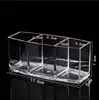 Transparent Acrylic Cosmetic Storage Box Makeup Brush Holder Organizer Lipstick Eyebrow Pencil Bathroom Storage Display Stand V8