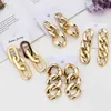 2021 Nouvelles boucles d'oreilles rondes géométriques pour femmes suspendues DANNGLE Boucle d'oreille Mode Big Chunky Chaîne Moderne Femme Drop Boucle d'oreille Bijoux G220312