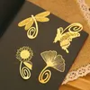 Bookmark Antique Plated Butterfly Dragonfly Favoritos Mini Kawaii Oro Metal Papel Clip Statioenry