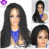 200density full Micro Braided Wigs Synthetic Lace Front Wig for Black Women African American Braided Havana Twist Lace Wig with baby hair