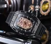 2022 Top Luxury Orologi al quarzo Cassa in acciaio inossidabile 6 Pin Secondi Cinturino in caucciù Orologio maschile Relogio Masculino