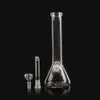 Beaker Hookahs Glass Bong 11 inches Simple Bongs with Ice Catcher Thick Base Water Pipes for Downstem and Bowl Smoking Accessories