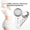 Ny ultraljud 3 i 1 ultraljud kavitationsvård ansikte kropp bantning maskin EMS kropp bantning massager för smink
