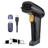 2D Barcode Scanner 1D / 2D LASER / CCD / CMOS Sensor 1D 2D QR Códigos com fio e sem fio Sensoring Auto Sensing Handheld e USB BarCode Reader1