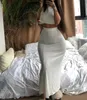KGFIGU Kim Kardashian Grey Outfits Frauen Tanktops und lange Röcke 2019 Sommer 2 -teiliger zweiteiliger Rock Y2007018406542