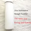 Sublimation 20Oz 30z Leere dünne Tumbler mit Deckel und Strohhalme DIY für Geschenk Edelstahl Gerade Tasse Tragbare Auto Tassen