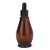1pcs 10ml/20ml/30ml/50ml/100ml Empty Amber Glass Gourd Dropper Bottle Essential Oil Perfume Pipette Bottles Refillable Container