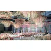 24 цвета элегантный искусственный цветок глицерия цветочная виноградная лоза 34 см дома настенная стена Стены Сделай сам роттан для отеля