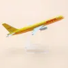 16cm liga de metal ar dhl b757 companhias aéreas modelo de avião boeing 757 airways avião suporte diecast aeronaves crianças presentes y200104304j