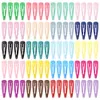 Mix Solid Color 5cm Metal Hairgrip Snap Hair Clips for Children Baby Women Barrettes Clip Pins TS211
