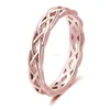 Hollow knot braid ring silver rose gold Rings band for men women fashion jewelry will and sandy gift
