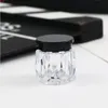 5 g leeres Plastikglas, Glitzerpulverbehälter mit schwarzer Kappe, Cremeflasche, Körperpflegetopf, 50 Stück/Los, hohe Qualität