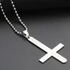 10pcs Stainless Steel Handstand Reverse Cross blessing Necklace simple Religion Christian Jesus Faith lucky Necklace jewelry