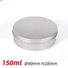 Boîte ronde en métal et aluminium de 150ml, pot de crème, Pots de cire, fard à paupières, magnifique récipient cosmétique, 24 pièces/lot, qualité