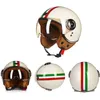 Beon دراجة نارية مروحية مروحية 3 4 مفتوحة وجه عتيقة Moto Moto Casque Casco Capacete Men Women Scooter Motordike288W