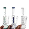 Clear Bong Hookahs Straight Tube Glass Bong Fab Egg Oil Dab Rigs Birdcage Perc Water Pipes 14mm Joint With Bowl Ashcatcher