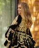 Robes de soirée traditionnelles du Kosovo formelles robes de soirée en velours arabe manches évasées appliques robe de bal fendue robe de soirée￩e 2021 robes de mariée