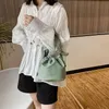 Cross Body Driga 2022 Bolsos de mujer Casual Wild Bucket Sling Cordón Moda PU Cuero Hombro Messenger Bag Handbags323V