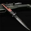 23cm (8.9 ') 58HRC 접이식 나이프 파이프 포켓 나이프 야외 캠핑 8Cr15Mov 블레이드 나무 손잡이 사냥 생존 전술 knifes