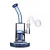 Big Glass Bongs Курительные трубы с 8 руб. Дерево Percs Boro Recycler DAB Буровые установки с мужской горелкой для горелки и гвоздь Banger