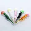 Ultimi stili multipli portatili colorati Pyrex Glass Dabber Holder Tools Wax Oil Rig Bong Smoking Water Pipe Wig Wag Spoon Handmade DHL Free