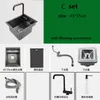 Counter Small Basin Black Balcony Invisible Sink 304 Stainless Steel Hidden Kitchen Sink Undermount Single Slot Nakashima Bar