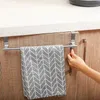 Stainless Steel Towel Rack Over Door Towels Bar Hanging Holder Bathroom Kitchen Cabinet Towel Rag Racks Shelf Hanger Organizer CCA11866