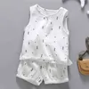 New Boys Clothing Sets Summer Kids Clothes Boys Cotton Clothing Set Children Linen Top + Short Outfits Casual Baby Girls Clothes G220310