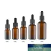 10 teile/los Braun Tropfen Bernstein Flasche Glas Aromatherapie Flüssigkeit Dropper ätherisches grundlegendes massageöl Pipette Nachfüllbare Flaschen