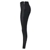 2020 Sommer Stretch PU Leder Hosen Jogginghose für Frauen Hosen Hohe Taille Jegging Damen Plus Größe Schwarz Bleistift Hosen Frauen LJ201103