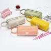 Pencil Case Big Capacity Simple 2 Zipper Double Layers School Pencil Cases for Girls Stationery Pen Bag