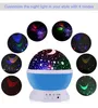 LED Rotating Star Projector Nowatorskie oświetlenie Księżyc Niebo Rotacja Dzieci dziecięce Nocne Nocne Bateria Bateria Awaryjna lampka USB240K