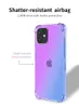 Wholease Gradient Dual Color Transparente TPU Capa de telefone à prova de choque para iPhone 15 14 13 12 Mini 11 Pro Max XR XS MAX X 8 Plus 7 6 6s S20 Note20 Ultra