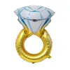 1pc Diamond Ring Folie Ballonnen LIEFDE Brief Ballon Opblaasbare Bruiloft Decoratie Helium Lucht Ballon Valentijnsdag Benodigdheden Y08827267