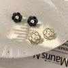 Stud 2022 Korean Flower Simulated Pearl Simple Earrings For Women Girls Fashion Jewelry Elegant Oorbellen Brincos