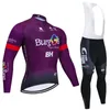 Zimowa drużyna BH z długim rękawem jazda na rowerze koszulki rowerowe garnitur Ropa Ciclismo Mężczyźni Thermal Fleece Pro Bicycling Odzież Maillot