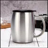Hot 15oz 420ml kubek kawy ze stali nierdzewnej izolowane kolby próżniowe termosy podwójne warstwy belly Cup Tubler z uchwytem