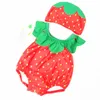 Lovely Fruit Style Baby One-Pieces Carino 6 Tema Ragazze Ragazzi Ananas Anguria Fragola Carota Coccinella Printig Costume da bagno con cappuccio Adorabili costumi da bagno per bambini