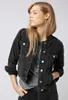 Lisa Colly Fashion Women Denim Jacket Vintage Cropped Short Denim Jackets LongSleeve Blue Black Jeans Cardigan Coat T200319