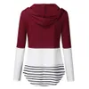 Casual Womens Pregnant Maternity Clothes Nursing Tops Breastfeeding Hoodie Sweatshirts Pregnancy Maternity Striped 810 LJ201120