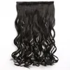 Синтетические парики Длинные вьющиеся клип в цельных волосах 5 клипов Ложные коричневые черные кусочки для женщин WH0533