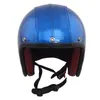 Cascos de la motocicleta Universal Retro Casco Azul Media cara para Chopper Scooter Cruiser Motocross Racing Biker Rider Vintage Seguridad