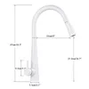 Onyzpily Sensor Kitchen Faucets White Touch Inductive Sensitive Faucets Mixer Water Tap Single Handle Dual Outlet Water Modes T200710