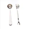 Bag Seal Measuring Spoons Clip Stainless Steel Coffee Scoop Multifunction Coffeeware Portable Food Kitchen Tool Supplies LSK1712